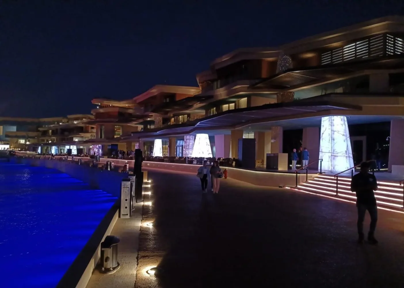 Detailed view of Immersive Façade Lighting experiential design project setup - 2
