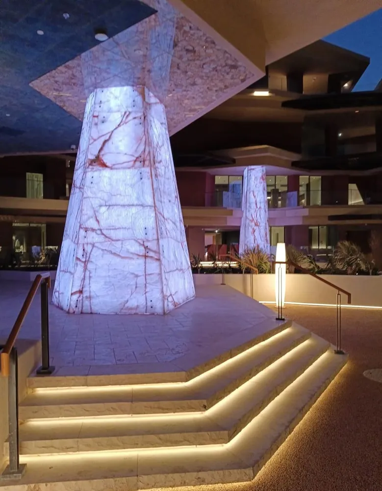 Detailed view of Immersive Façade Lighting experiential design project setup - 3